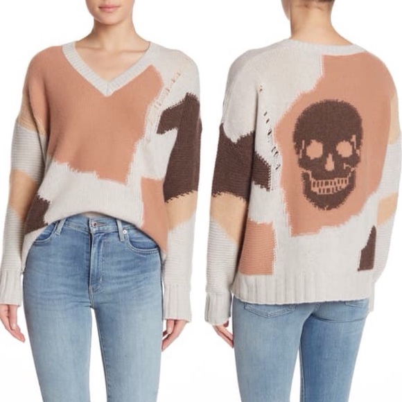 Skull Cashmere Sweaters - Skull Cashmere Imara Colorblock Knit Wool Sweater